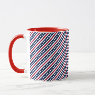Americana stars and stripes mug