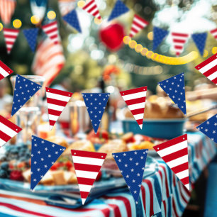 Americana Stars And Stripes Red White Blue Flag