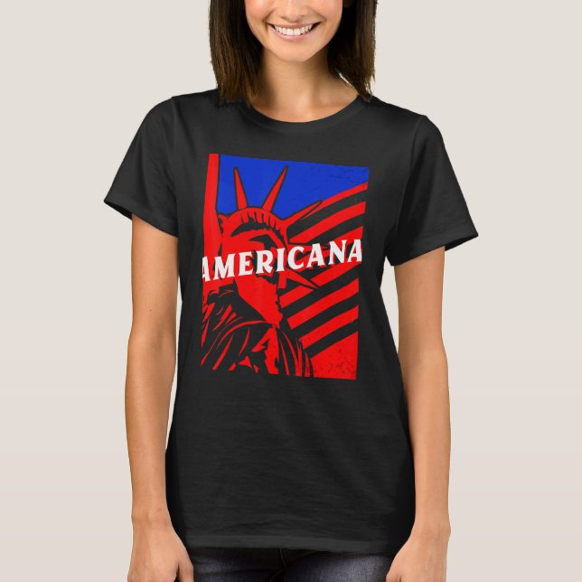 Americana Statue of Liberty BJJ Jiu Jitsu MMA Figh T-Shirt (Front)