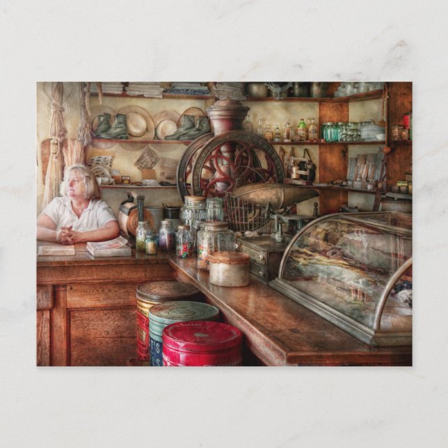 Americana - Store - Looking after the shop Postcard (Front)