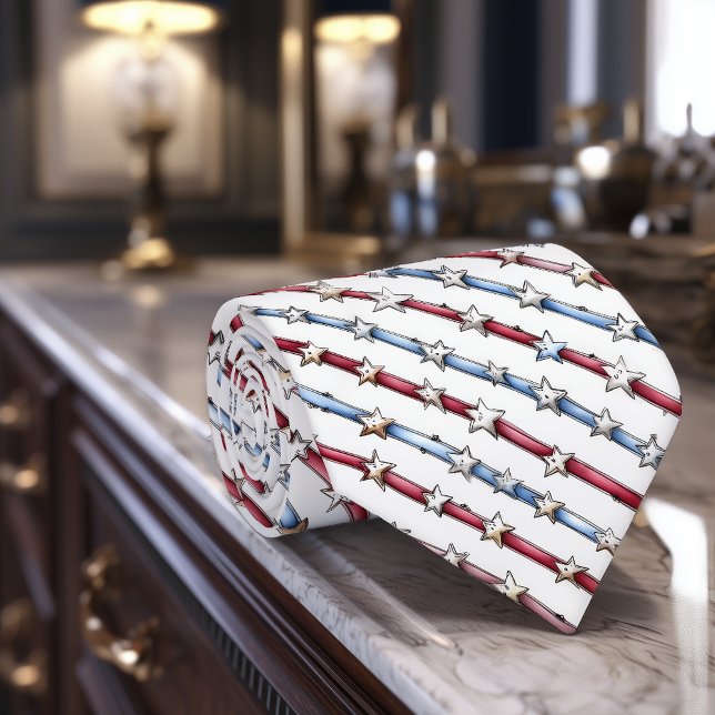 Americana Stripes with Stars Tie (Creator Uploaded)