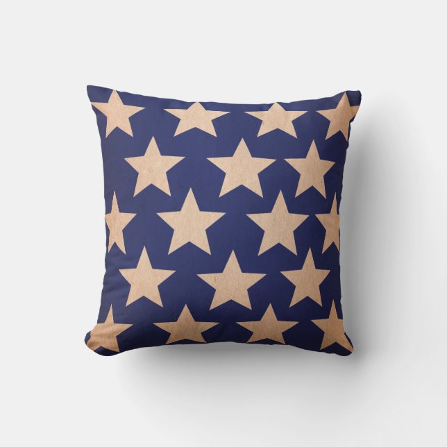 Americana Vintage Stars Pillow (Front)