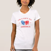 Americana Womens Shirt | I'm a gift to America bow