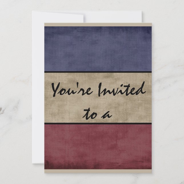 Americana You Are Invited To A Party Custom Invitation (Front)