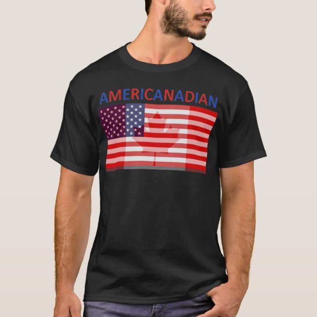 AMERICANADIAN full black tee shirt (Front)