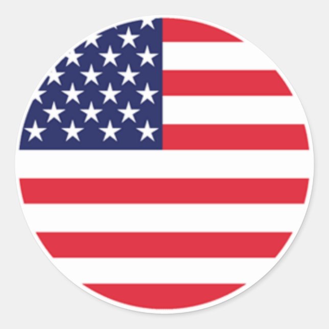 AmericanFlag Stckers by Burton Classic Round Sticker (Front)