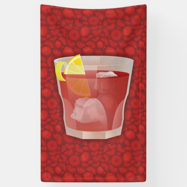 Americano cocktail banner (Vertical)