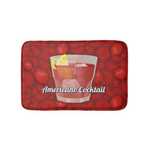 Americano cocktail bath mat