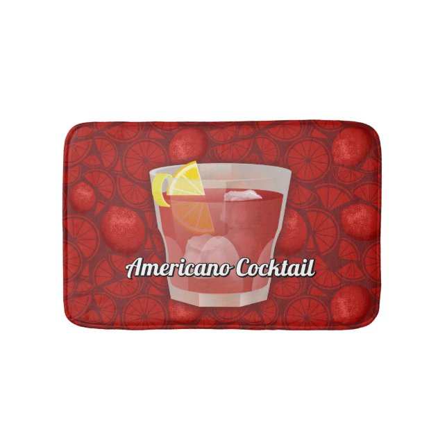 Americano cocktail bath mat (Front)