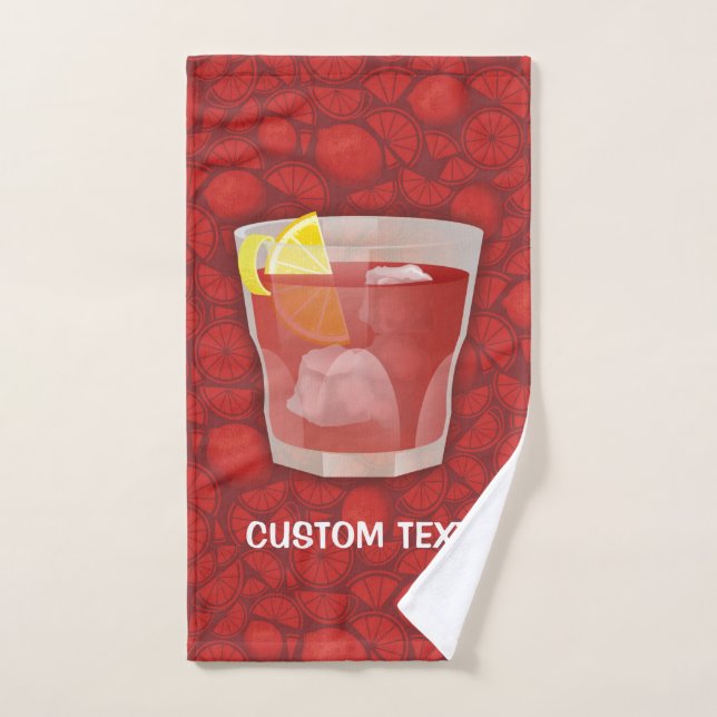 Americano Cocktail Bath Towel Set (Hand Towel)