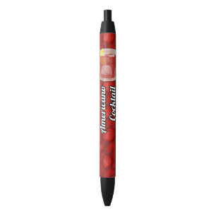 Americano cocktail black ink pen