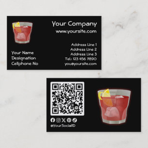Americano cocktail business card