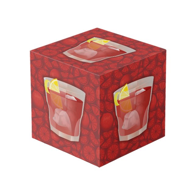Americano cocktail cube (Front Angled)