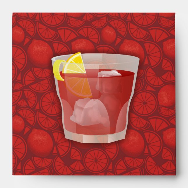 Americano cocktail envelope (Front)