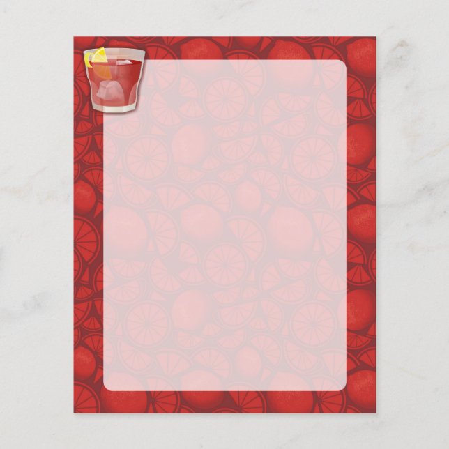 Americano cocktail flyer (Front)