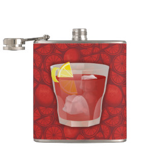 Americano cocktail hip flask