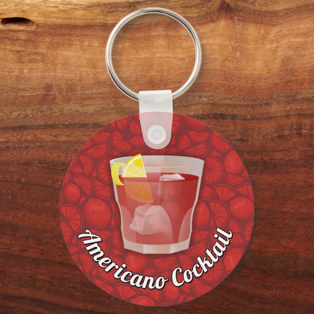 Americano Cocktail Keychain (Front)