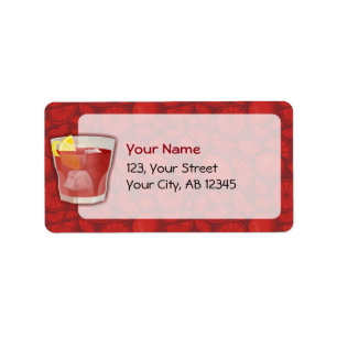 Americano cocktail label