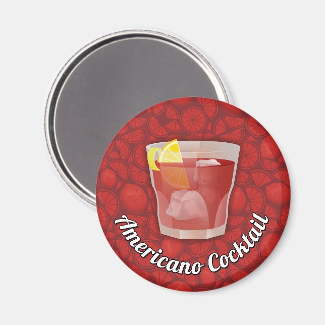 Americano Cocktail Magnet (Front/Back)