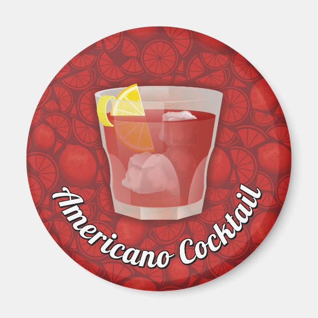 Americano Cocktail Magnet (Front)