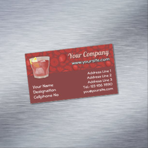 Americano cocktail 	Magnetic business card