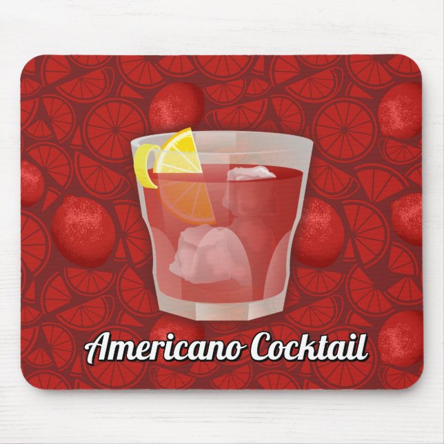 Americano cocktail mouse mat (Front)