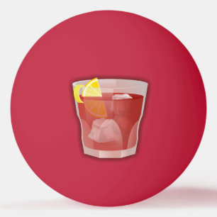 Americano cocktail ping pong ball