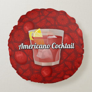 Americano Cocktail Round Cushion