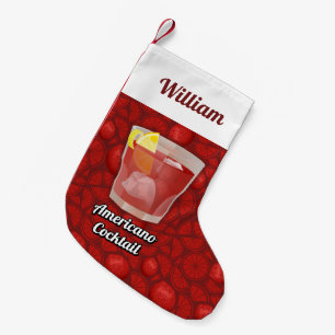 Americano cocktail small christmas stocking