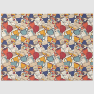 Americano Coffee No 2 ephemera collage pattern Tissue Paper