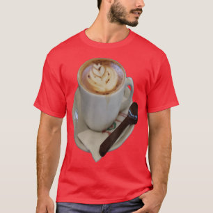 Americano Coffee with Tulip Design And Chocolate S T-Shirt