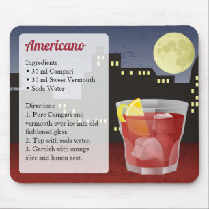 Americano Recipe Card Mouse Mat