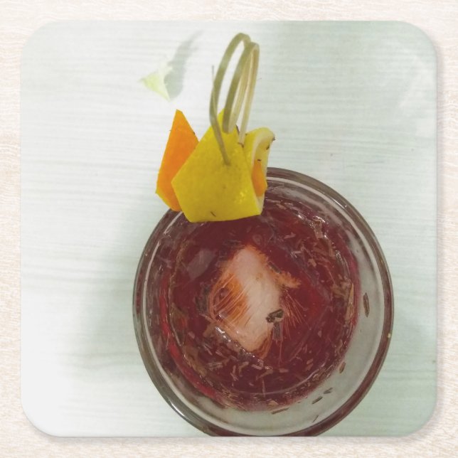 Americano Square Paper Coaster (Front)