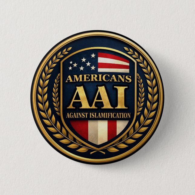 Americans Against Islamification Button (Front)