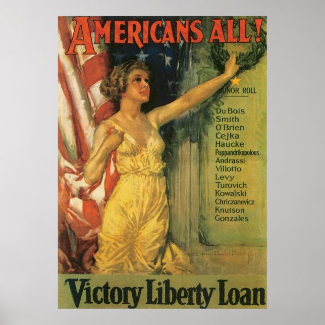 Americans All 1919 ~by Howard Chandler Christy WWI Poster (Front)