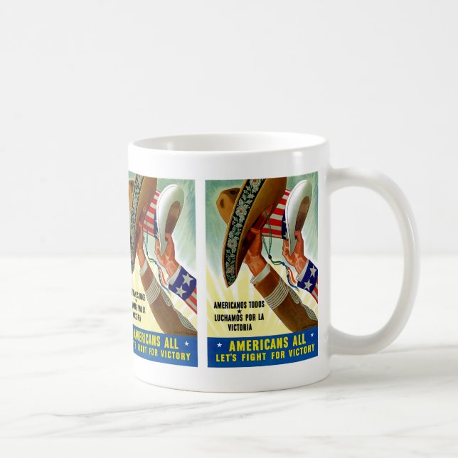 Americans All ~ Let's Fight for Victory Coffee Mug (Right)