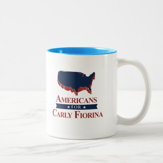 Americans for Carly Fiorina in 2016 Two-Tone Coffee Mug (Right)