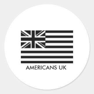 AMERICANS UK DECAL CLASSIC ROUND STICKER