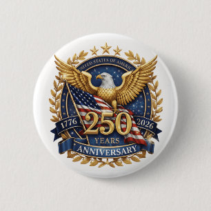 America's 250 Anniversary 6 Cm Round Badge