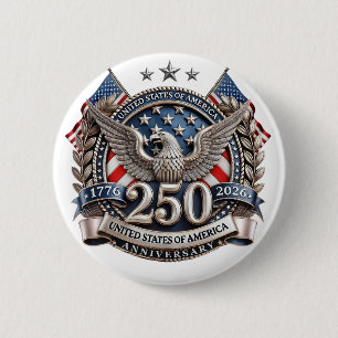 America's 250 Anniversary    6 Cm Round Badge
