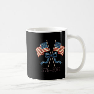 Americas 250 Anniversary USA Flag Bow 1776-2026 Coffee Mug