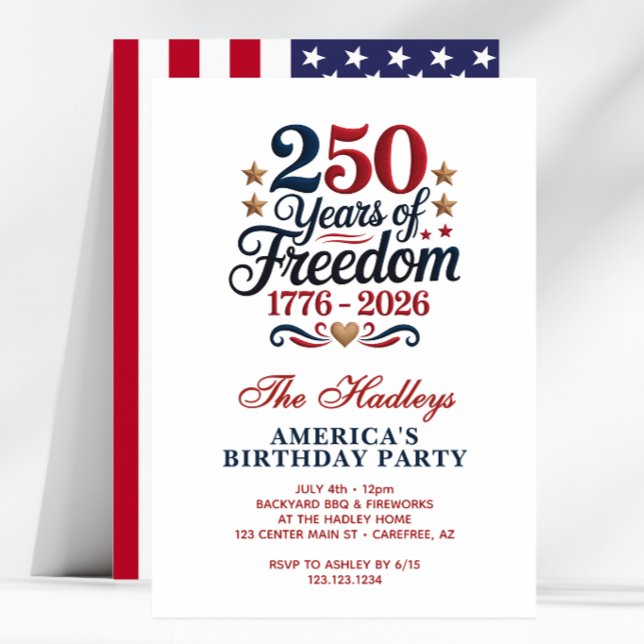 America's 250 Backyard Birthday Party Invitation (Creator Uploaded)