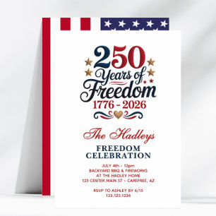 America's 250 Year Anniversary Family Invitation