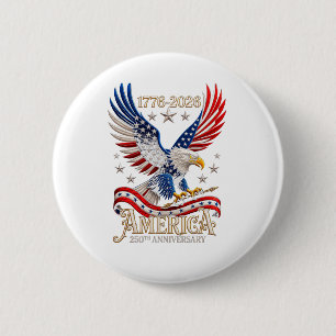 America's 250th Anniversary Eagle 6 Cm Round Badge