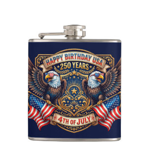America's 250th anniversary eagles hip flask