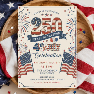 America's 250th Anniversary Party Invitation