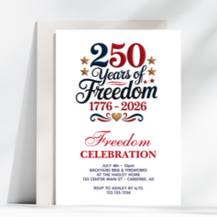 America's 250th Anniversary Party Invitation