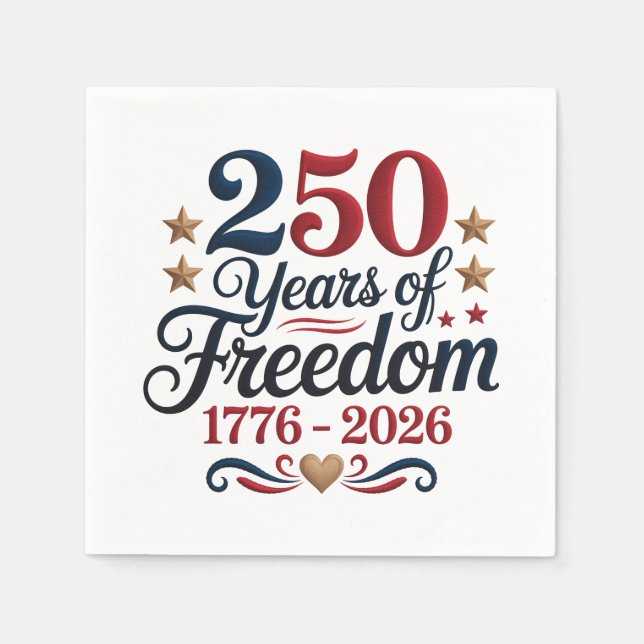 America's 250th Anniversary Party Napkin (Front)