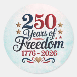 America's 250th Anniversary Sky Classic Round Sticker
