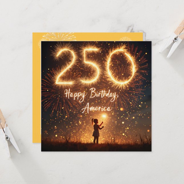 America's 250th Birthday BBQ Invitation (Front/Back In Situ)